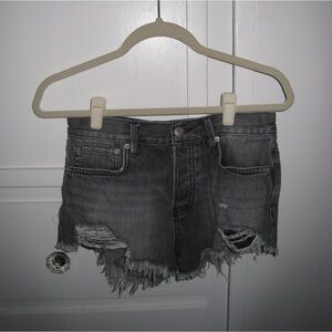 Free people size 25 grey jean shorts